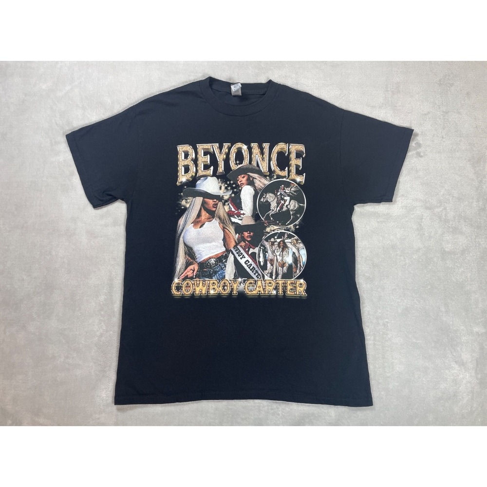 Beyonce Cowboy Carter T-Shirt Men Medium Black Graphic Tour Style